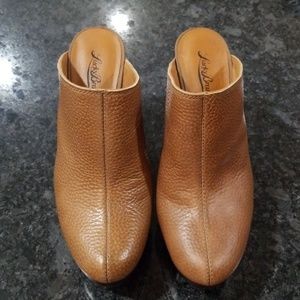 Lucky Brand Brown Leather Mules